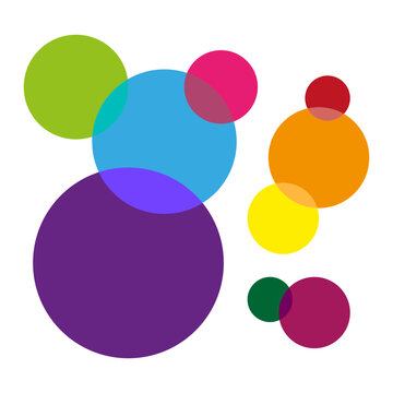 Colorful circles. Creative concept. Vector illustration. stock image.