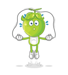 pea head jump rope exercise. character vector