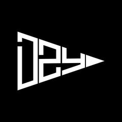 DZY letter logo design.DZY creative initials monogram vector letter logo concept.DZY letter initial minimalist vector design.
