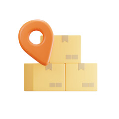 3d illustration of delivery location icon