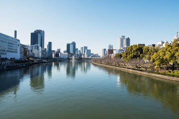 Fototapeta na wymiar 大川の風景