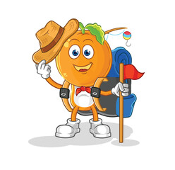 Obraz na płótnie Canvas orange head scout vector. cartoon character