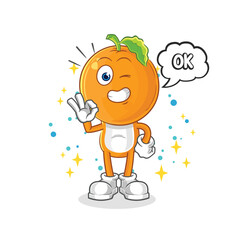 orange head agree mascot. cartoon vector