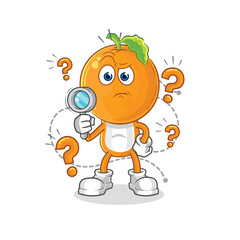 orange head searching illustration. character vector