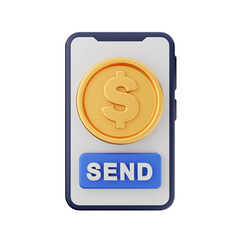 Obraz premium Money dollar gold icon 3d illustration render cartoon style
