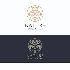 Nature logo design icon template