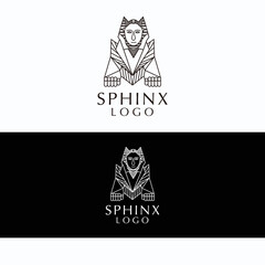 Sphinx logo design icon template