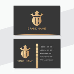 Luxury vector logotype with business card template.