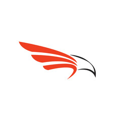 Obraz premium Flying Bird vector logo. Luxury bird, eagle, hawk, vector line logotype design