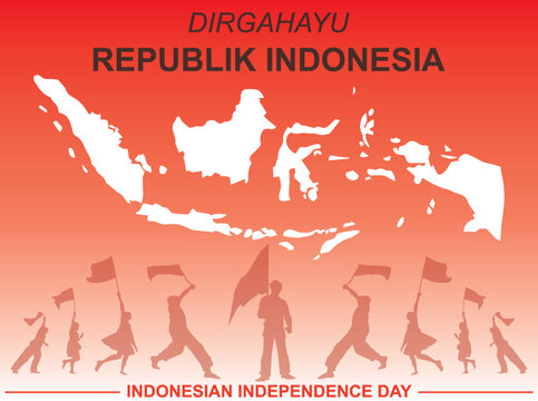 Illustration Of Indonesian Independent Day Bacground For Celebration Independece Day