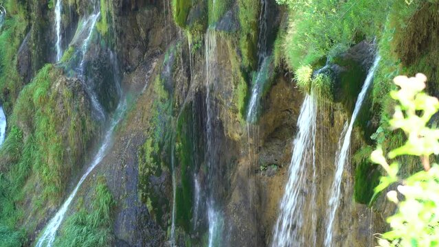 Waterfalls in the most beautiful national park in Zadar, Croatia