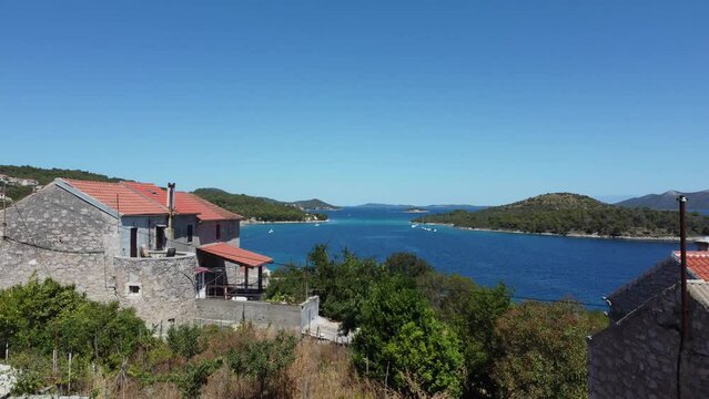 Passing by a small town in Croatia flying the drone