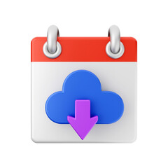 Fototapeta premium Calendar event date day 3d icon illustration