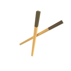 chopstick isolated on white background