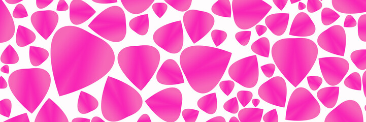 pink heart banner background with pattern colorful.