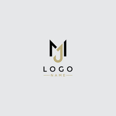 MJ Letter Logo Design. MJ letter logo Vector Illustration - Vector logotype