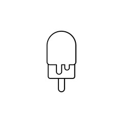Ice Cream, Dessert, Sweet Thin Line Icon Vector Illustration Logo Template. Suitable For Many Purposes.