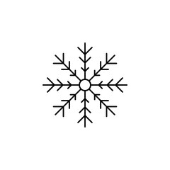 Winter, Snowfall, Snow, Snowflake Thin Line Icon Vector Illustration Logo Template. Suitable For Many Purposes.