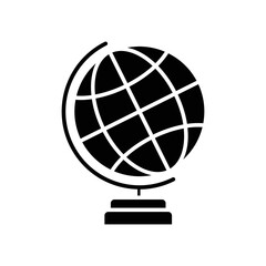 Globe icon. icon related to education. glyph icon style, solid. Simple design editable