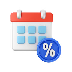 Calendar event date day 3d icon illustration