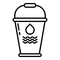 bucket and water drop icon