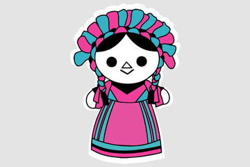 Two-tone Mexican lele doll