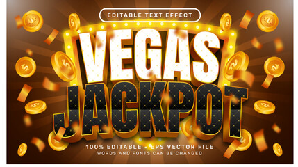 vegas jackpot 3d text effect and editable text effect