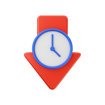 Increase and decrease money dollar yen euro arrow 3d icon illustration