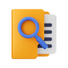 folder and file 3d icon illustration