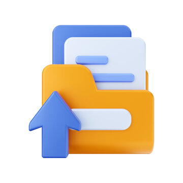 Folder And File 3d Icon Illustration