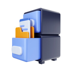 folder and file 3d icon illustration