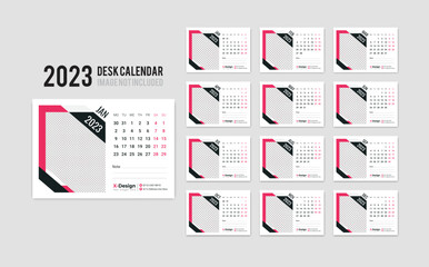 New Year 2023 Desk Calendar Template