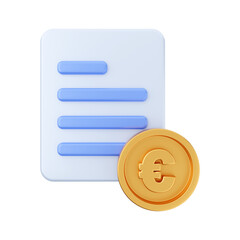 folder and file 3d icon illustration