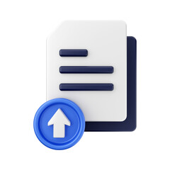 folder and file 3d icon illustration