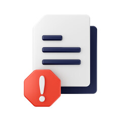 folder and file 3d icon illustration