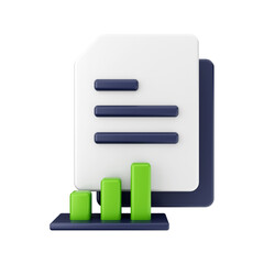 folder and file 3d icon illustration