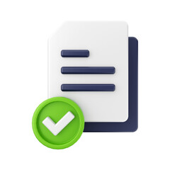 folder and file 3d icon illustration