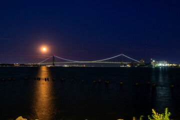 Verrazano-Narrows Bridge located between Staten Island and Brooklyn in New York in the United...