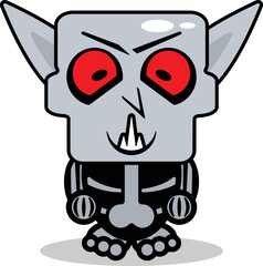 cute nosphere bone mascot character cartoon vector illustration 