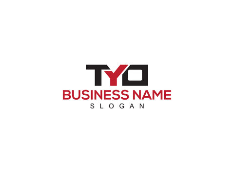 Stylish TYO Logo Letter Vector Icon Design, Creative TY Logo Design For Business