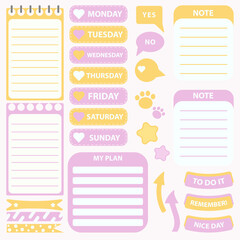 Cute paper note and printable. To do list template