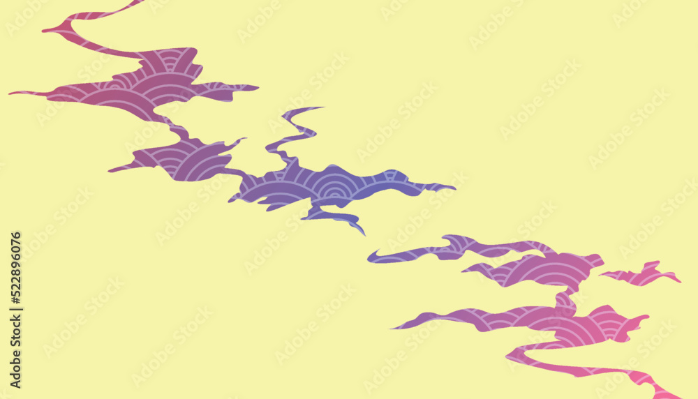 Poster editable japan pattern vector background with modern style