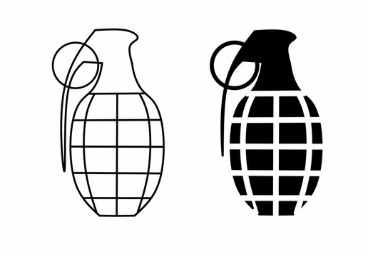grenade  icon set isolated on white background