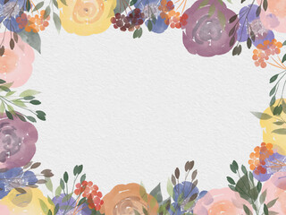 Pastel Flower watercolor background