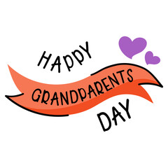 A grandparents day celebration flat icon