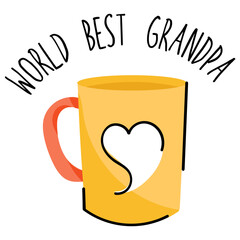 A coffee cup flat icon design 