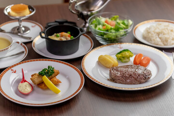 和洋食のコース料理