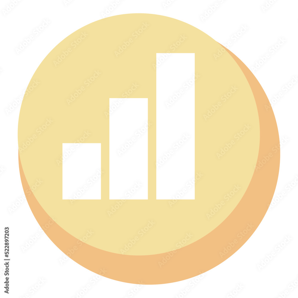 Poster button statistics bars button