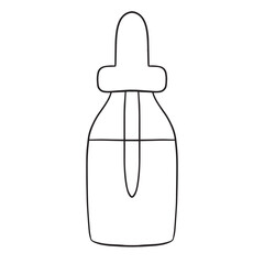 Hand-drawn vape clipart. Doodle illustration of an electronic cigarette. Stippling vapor