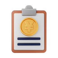 file report 3d icon illustration